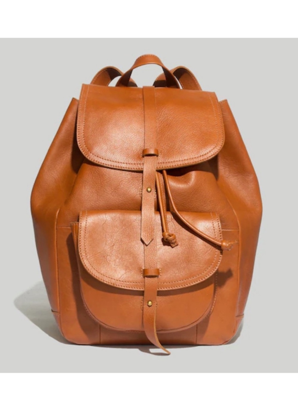 Madewell The Transport Rucksack in English Saddle Leather Backpack Book Bag